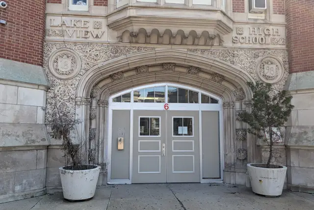 Lake View High School Entrance, Chicago, Illinois